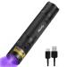 Alonefire SV005 395nm 10W LED UV Torch Blacklight Portable USB-C Rechargeable Flashlight Black Light Pet Urine Detector with Aluminium Case Battery Included for Pet Stains Hunting Fishing Minerals
