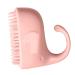 Hohopeti 1pc Bathing Cleaning Comb Reduces Silicone Baby Infant Head Stress with Hairbrush Toddlers Scalp Circulation Improves Kids Washing Washer Hair Handheld Handle Pink Resilient