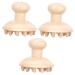 Gleavi 3 STK massage comb from wood shower comb massage comb for the scalp comb for blood circulation Head and head skin massage device Children's tools Unique scalp ridge