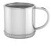 KRYSALIIS 925 Sterling Silver Classic Beaded Cup - Elegant Engravable Personalized Non-tarnishing Cup Keepsake Gift - Packaged in a Premium Gift Box