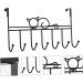HOOTNEE 7 Door Hook Office decore Cabinet Decor Stainless Steel s Hooks Coat Racks Storage Rack Strip 42X22CM Black - Buy Online on GoSupps.com