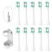 YMPBO Toothbrush Heads Compatible with AquaSonic Black Series  10Pcs Electric Brush Heads Refill+Free Universal Stand Holder for Vibe Series/Black Series pro/Duo Series Pro Soft Dupont Bristles White