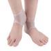 Milists 1 pair of heel protection made of silicone open toe socks slide-resistant socks gel-dersen sleeve heel-protectors cracked heel repair spa men and women silicone socks white