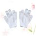 Exfoliant De Bain Cinq Doigts Blanc De Gommage Corps Unisexes Extensibles Doux Et Lavables Pour Douche Spa