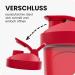 Shakenext 700ml Protein Shaker Bottle with Mixing Ball | Fitness Blender Discounted Leak-Proof Lid Dishwasher-Safe - Red - Buy Online on GoSupps.com