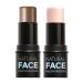 2-Pack Highlighting and Finishing Stick Non-stick Face Highlighter and Shadow Pencil Long-Lasting Smooth Face Highlighting Makeup (Pearl and Coffee)