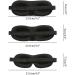 3Pcs Black 3D Contoured Sleep Eye Masks with Adjustable Strap for Men and Women - Perfect for Shift Work, Travel, Naps - Night Blindfold (3 Styles) - Buy Online on GoSupps.com