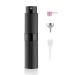 TOUREAL 8ML aluminum perfume atomizer can be fulfilled empty pinstripe perfumed robber travel caterpillars bottle for on the go (black)
