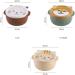 Lozjokad Cartoon Japanese Ceramic Dog Noodle Bowls with Lids Cute Animal Soup Salad Fruit Bowl Kitchen Tableware A - Buy Online on GoSupps.com