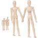 Alikeke 2 Pack 12 Wooden Mannequin Artist Manikin with Stand - Ideal for Drawing & Decor (Men/Women Dad/Mom) - Buy Online on GoSupps.com