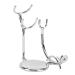 Stainless Steel Shaving Stand & Beard Care Kit - Space-Saving Razor & Brush Holder for Bathroom - Buy Online on GoSupps.com