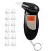 OFZVEOBreathalyzer to Test Alcohol, Breathalyzer, Alcohol Tester, LED Display Digital Car Breathalyzer Portable Blood Breath Alcohol Test Police Accurate with Keychain, 10 Mouthpieces Style 1