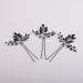 Handmade Black Rhinestone Wedding Hair Pins - Bridal Hair Accessories (3pcs) - Buy Online on GoSupps.com