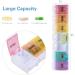 Weekly Pill Organizer - 7-Day Travel Pill Box with Easy Open Button & Daily Medication Reminder - Buy Online on GoSupps.com