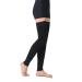 TOFLY Thigh High Compression Stockings Opaque 1 Pair Firm Support 20-30 mmHg Gradient Compression with Silicone Band Footless Compression Sleeves Treatment Swelling Varicose Veins Edema. M 20-30mmhg Black