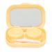 Contact Lens Case Cute Portable Contact Lens Case Storage Box Three Colors(Yellow)