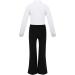 YiZYiF Kids Boys Latin Dancewear Set | Long Sleeve Dance Shirts & Pants | Modern Ballroom Salsa Tango | White | Size 10-12 Years - Buy Online on GoSupps.com