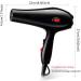 1800W Hair Dryer with Styling Nozzle Professional Salon Hair Dryer Powerful Hairdryer Fast Drying Blow Hair-Dryer AC Motor 2 Speed and 3 Heat 2.3m Long Cable Light Quiet for Women Men Black Small - Buy Online on GoSupps.com