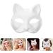 Dechous 9-Piece DIY Cat Mask Set | Blank White Pappmach Masks for Halloween & Cosplay Party Accessories - Hand Painting Craft - Buy Online on GoSupps.com