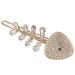 minkissy Fishbone Hairpin Rhinestone Hair Clip Metal Hair Barrettes Hair Accessory for Girls Hair Accessories Girls Hair Accessory Girls Hairpin Alloy Fashion Duckbill Clip Miss Golden