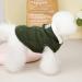 Dog Sweater for Small & Medium Dogs | Warm Wool Hoodie with Hat | Classic Green Fleece Turtleneck | Winter Pet Clothes - Buy Online on GoSupps.com