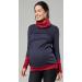 Happy Mama Maternity Nursing Jumper Sweatshirt 348 Graphite & Crimson - Size 14-16 - Buy Online on GoSupps.com