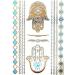 Metallic Temporary Tattoos 6 Sheets + Henna Tattoo Designs - Body Paint Kit - Buy Online on GoSupps.com