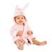 CuteOn Unisex Baby Kids Cartoon Animal Flannel Hooded Bathrobe Pajamas Nightwear 130 Rabbit