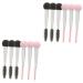 Healeved 12 Pcs Sponge Makeup Brush Wet Makeup Puff Makeup Brush Mascara Double Head Brush Aluminum Tube