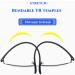 Zukky Anti-Blue Light Glasses for Men & Women - Stylish Light Metal Rectangular & Semicircular Perfect for Reading & Screen Use Black Size 2.5x - Buy Online on GoSupps.com