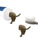 Pooping Dog Butt Toothpaste Topper Dog Pooping Toothpaste Cap Funny Creative Toothpaste Topper for Any Dog Lover (2pcs-Black) (2pcs-Brown)