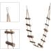 Handmade Bird Toys - 12-Step Wooden Climbing Ladder & Swing for Parrots & Nymphensittiche | Durable & Fun - Buy Online on GoSupps.com