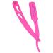 Straight Edge Razor Stainless Steel Scale Sharp High Hardness Carbon Steel Cutthroat Straight Edge Blade. (pink)