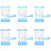Healifty Glass Cleaner Accessories Care Remove Machine Cleansing Silicone Manually Effective Blue Rim for Tool Cups Myopia Washer Rinse Container Bath Makeup Kit Soak Cup Glasses Cleaner 8.5X6CMx6pcs Sky-bluex6pcs