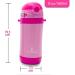 Primo Passi Insulated Straw Water Bottle for Kids - 12oz Thermos Bottle (Pink) - Buy Online on GoSupps.com