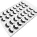 Jalzdieod 16 Pairs Magnetic Eyelashes Curler Set Long 3D Minklashes Wear Faux Cils Natural Thick False Eyelashes