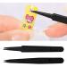 6-Piece Stainless Steel Tweezers Set Eyebrow Hair Pluckers for Hair Beauty Black Stainless Steel Eyebrow Tweezers Set - Buy Online on GoSupps.com