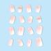 24 Pcs Medium Square Pink Press On Nails - Gradient Fake Nails with Rhinestones | Full Cover Stick-On Nails for Women & Girls | Stylish Fall French Nails - Buy Online on GoSupps.com