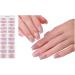 Ruarby 24x French Artificial Nails False Nails Full Cover Nail Tips Rhinestone Press On Nail False Nails DIY Manicures Supplis - Buy Online on GoSupps.com