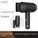 Rechargeable Wireless Portable Hair Dryer Mini Electric Travel Hair Dryer with USB Charging Port for Men and Women Black - Buy Online on GoSupps.com