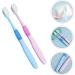 Frcolor 4-Piece Child Toothbrush Set - Safe & Portable Oral Care for Kids | Soft & Gentle Cleaning for Adults - Pink - Buy Online on GoSupps.com