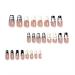 Y2K Press on Nails - Medium Long Coffin French Tips with Rhinestones | 24 Pcs White Pink Star Ballerina False Acrylic Nails for Wedding | Full Cover Glue-on Design - Buy Online on GoSupps.com