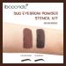 Dual-Color Eyebrow Stamp Stencil Kit | 10 Reusable Stencils Waterproof Powder - Natural & Dark Brown - Buy Online on GoSupps.com