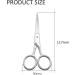 Professional Stainless Steel Facial Hair Scissors - Small Round Ended Scissors for Ear, Nose, Eyebrows, Beard, Eyelash, and Moustache - Big Size 10 Silver - Buy Online on GoSupps.com