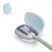 UV Sanitizer Toothbrush Case 2PCS Portable Mini Toothbrush Holder Rechargeable Toothbrush Cover Sterilizing for Home and Travel Fits All Toothbrushes for Electric and Manual (White)
