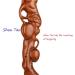 BJH Wooden Walking Stick Hand Carved with Dragon S Head Shape Handle Interesting - Buy Online on GoSupps.com