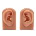 Ear Model Silicone Human Ear Model Practice Medical Educational Training And Teaching Model Left Right Dark Skin Tone Fake Ear Model