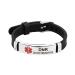 Chili Jewelry Women Men's Red Medical Alert ID Bracelets for Emergency First Aid Laser Engraved Stainless Steel Adjustable Silicone Wristband Bracelets DNR(DO NOT RESUSCITATE)