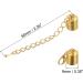 10Sets 9mm Gold Tone Leather Cord End Caps with Lobster Clasps & Extender Chain for DIY Bracelets - Buy Online on GoSupps.com