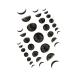 SanerLian Moon Phase Planet Temporary Tattoo Sticker Set of 4 | Waterproof Arm Hand Adult Men Women | 15X11cm (SF163) - Buy Online on GoSupps.com